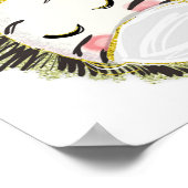 マスク付き少年動物の赤ちゃんシャワーのサイン ポスター (角)