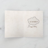 マスク付き木のゴールデンレトリバー犬 カード (内部)