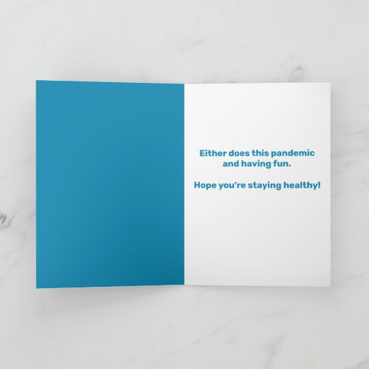 マスク付き猫 – マスクと口臭が混じらない カード (内部)