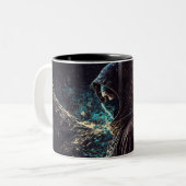 マスク付き見知らぬマグカップ ツートーンマグカップ (正面左)