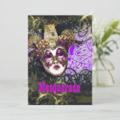 マスク仮装ヴェネツィアmardi grasパーティー 招待状 (スタンド正面)