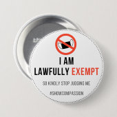 マスク免除バッジ 缶バッジ (正面&裏面)