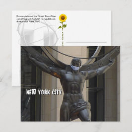 マスク姿のアトラス - NYC H ポストカード
