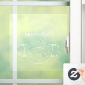 マスク必須および高いモダン顔マスク ウィンドウサイン (ホーム)