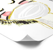 マスク必須ベビーゼブラシャワー記号 ポスター (角)