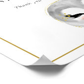 マスク必須ペンギン赤ちゃんシャワー記号 ポスター (角)