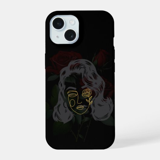 マスク柄携帯ケース iPhone 15ケース (裏面)