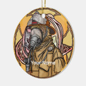 マスク消防士オーナメント セラミックオーナメント (左)