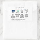 マスク紙のステッカーを改善 長方形シール (バッグ)