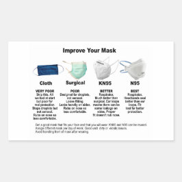 マスク紙のステッカーを改善 長方形シール