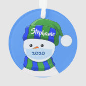 マスク雪だるまアクリルオーナメント オーナメント (裏面)