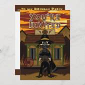 マスク·ガンスリンガーアット·ジェイル·パーティー招待状 招待状 (正面/裏面)