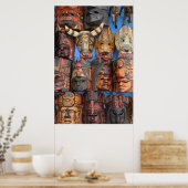 マスク，グアテマラ ポスター (キッチン)