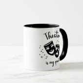 マスク&スター： "演劇は私のスポーツ"演劇の子供たち マグカップ (正面右)