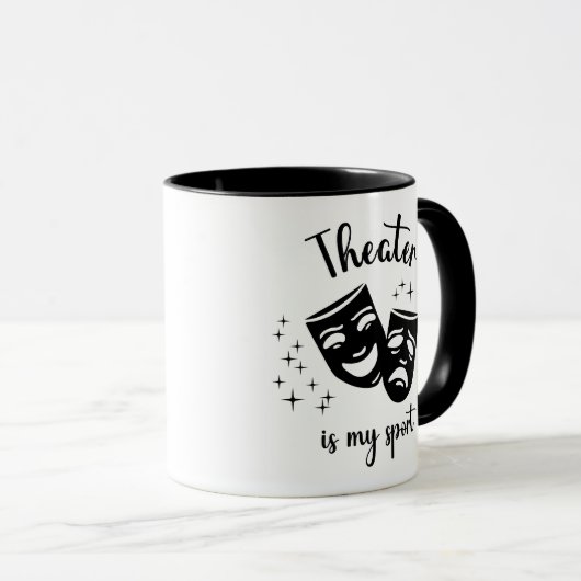 マスク&スター: "演劇は私のスポーツ"演劇の子供たち マグカップ (正面右)