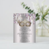 マスク、ドリップ、マスカレード甘い16 インビテーションポストカード (スタンド正面)