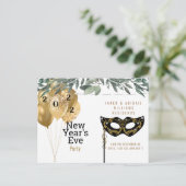 マスク&バルーン2022年大晦日パーティー インビテーションポストカード (スタンド正面)