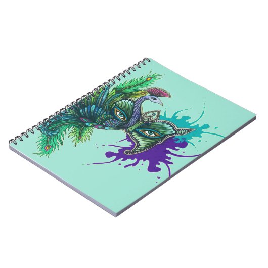 マスク-孔雀 ノートブック (左側)