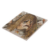 マスク、葉およびフルーツが付いているローマのモザイク、 タイル (側面)