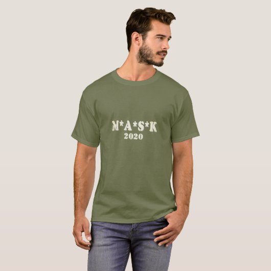 マスク 2020 Tシャツ (正面フル)