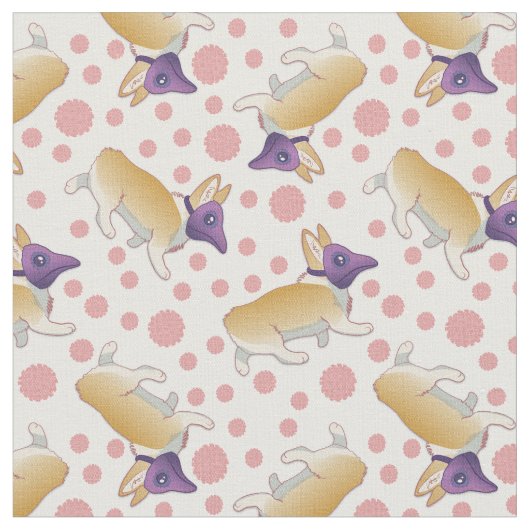 マスクCorgiペスト医師の透明 ファブリック (クローズアップ)