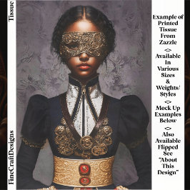 マスクEM4LデコページのSteampunkダークスキンウーマン 薄葉紙