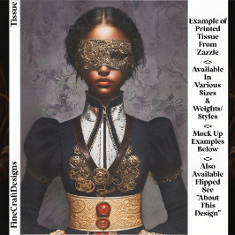 マスクEM4RデコページのSteampunkダークスキンウーマン 薄葉紙