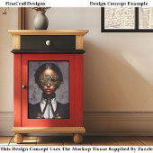 マスクEM4RデコページのSteampunkダークスキンウーマン 薄葉紙