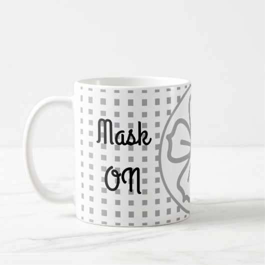 マスクONマスクOFFソーシャル配信 コーヒーマグカップ (左)