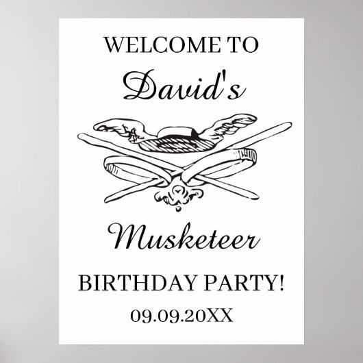 マスケット人のヒーローの誕生日パーティーをパーソナライズへようこそ ポスター (正面)