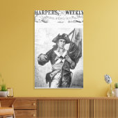 マスケット旗を持つ大陸兵 キャンバスプリント (インサイチュ (リビング))