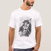 マスケット銃の旗を握っている大陸兵士 Tシャツ (正面)