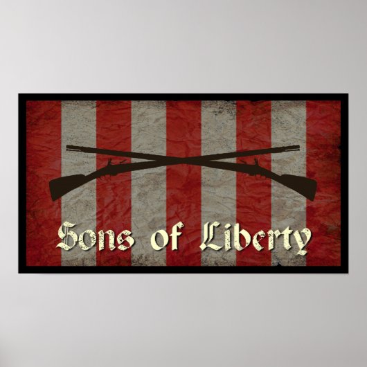 マスケット銃を二つ持つ自由の息子たち ポスター (正面)