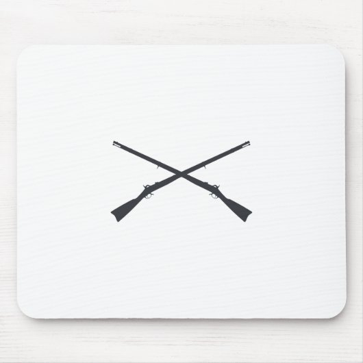 マスケット銃を交差 マウスパッド (正面)
