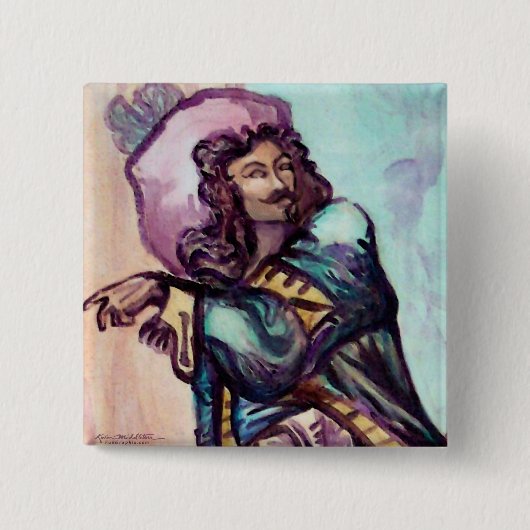 マスケット銃ボタン 缶バッジ (正面)