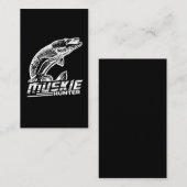 マスケルンおもしろいジュフィッシュマスキーハンターマスキー魚釣り 名刺 (正面/裏面)