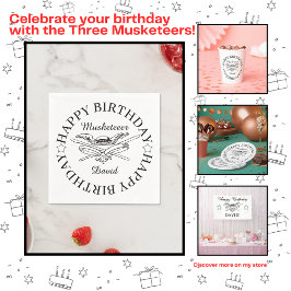 マスケートヒーローハッピーバースデーパーティーのカスタマイズ スタンダードカクテルナプキン