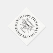 マスケートヒーローハッピーバースデーパーティーのカスタマイズ スタンダードカクテルナプキン (角)