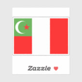 マスコギー同盟州国旗、米国 シール (シート)