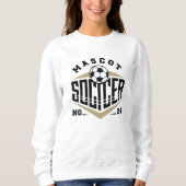 マスコットサッカーシャツ – はっきりしたチームロゴ付きナンバーズ スウェットシャツ (正面)