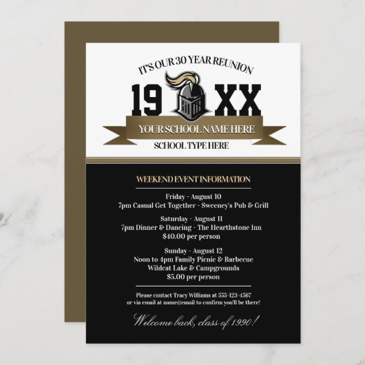 マスコットバナークラス懇親会招待状 招待状 (正面/裏面)