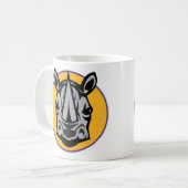 マスコットラインサークルデザイン コーヒーマグカップ (正面左)