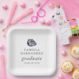 マスコットロゴ卒業パーティープレート ペーパープレート