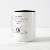 マスコミュニケーション専門家二音マグカップ15 oz ツートーンマグカップ (正面左)