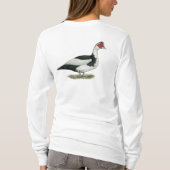 マスコヴィ黒いピエドレイク Tシャツ (裏面)