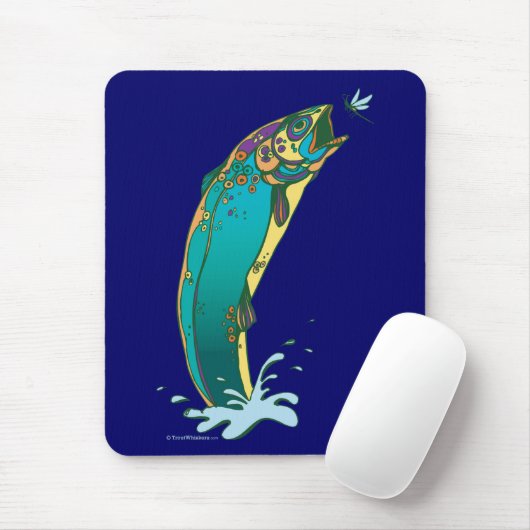 マスサイケデリック魚釣り マウスパッド (マウス)