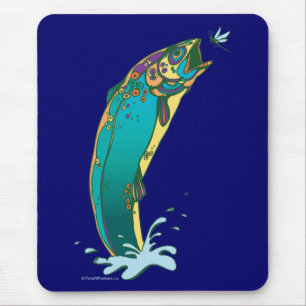 マスサイケデリック魚釣り マウスパッド