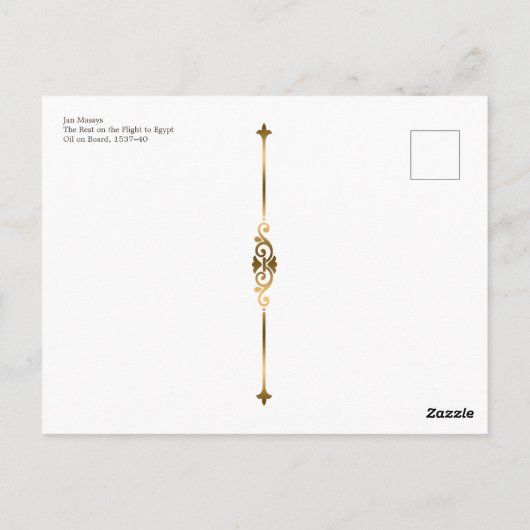 マスシスはエジプトの宗教芸術へのフライトの残りの部分 ポストカード (裏面)