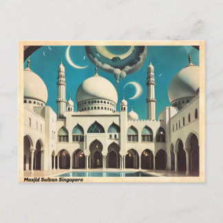 マスジドスルタンシンガポールヴィンテージトラベル ポストカード