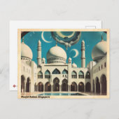 マスジドスルタンシンガポールヴィンテージトラベル ポストカード (正面/裏面)